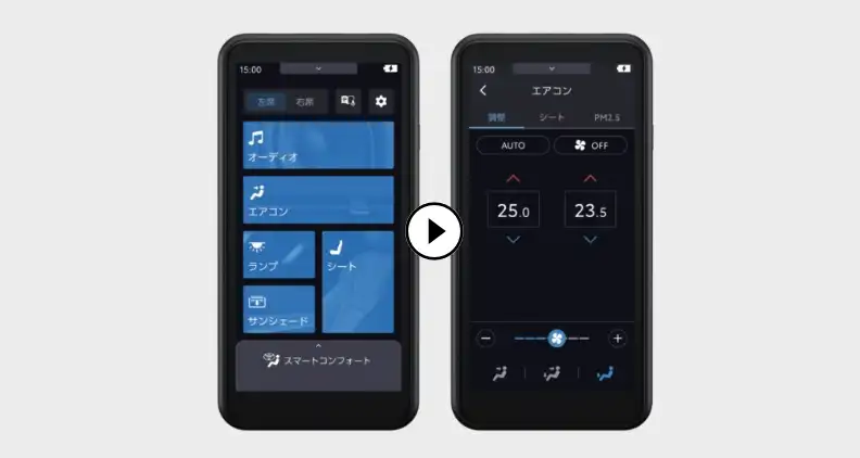 脱着式リヤマルチオペレーションパネル