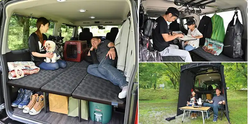 車中泊をする時や、ゆったりくつろぎたい時など様々なシーンで活用できます