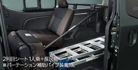 2列目シート1人乗＋長尺物※パーテーション補助パイプ装着時