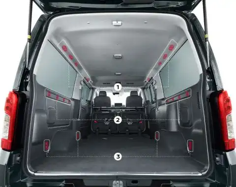 バン全車には、ラゲッジユーティリティナットを標準装備しています