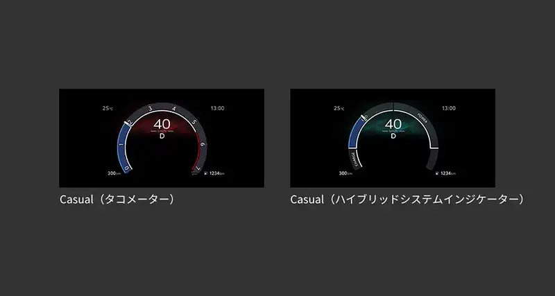 タコメーター/ハイブリッドシステムインジケーター