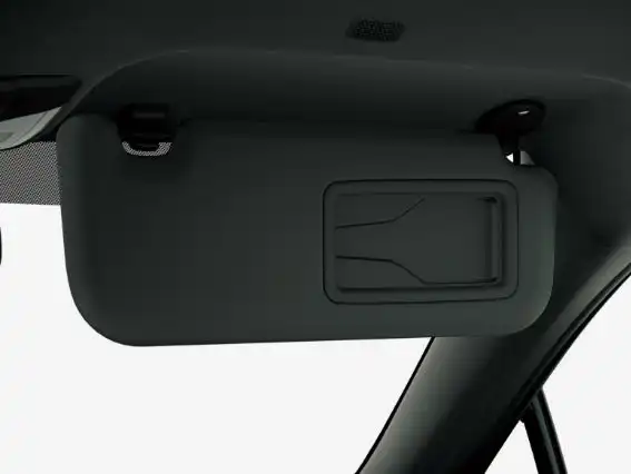 運転席と助手席にはバニティミラー、チケットホルダー付のサンバイザーが備わります