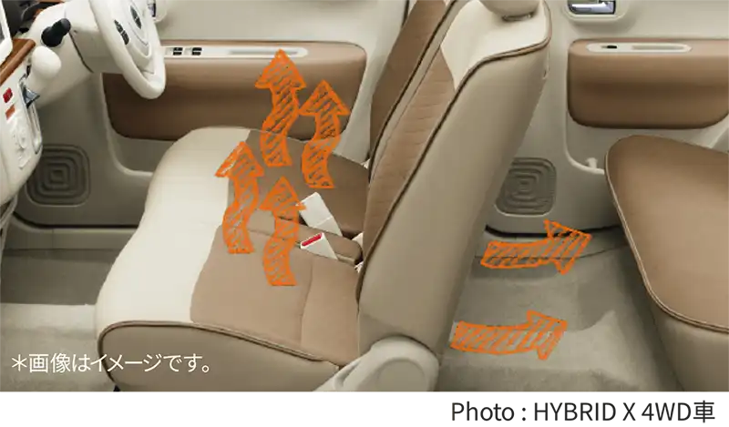 運転席と助手席の座面にシートヒーターを装備