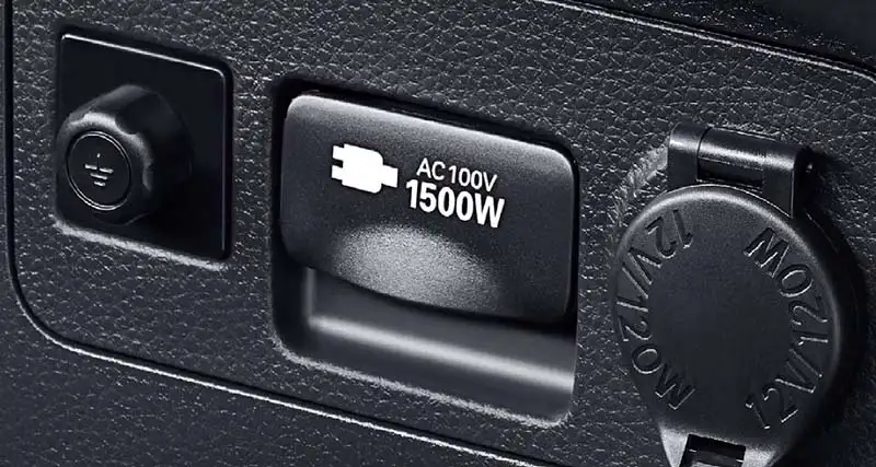 ヴィークルパワーコネクター付AC100V・1500Wのコンセント