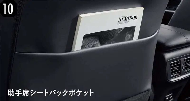 助手席シートバックポケット