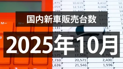 【2025年10月の国内新車販売台数動向】4ヶ月連続前年同月比マイナスに