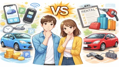 カーシェア長時間利用は損？カーシェアとレンタカーを比較